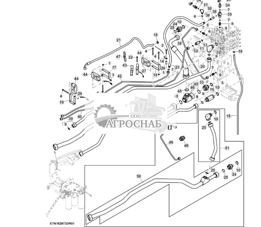 Трубопроводы SCV, высокий расход, сцепка с задней быстроразъемной муфтой 12 дюйма, PST (12) ( - 804100) - ST849191 791.jpg